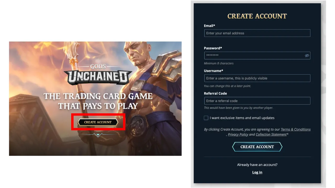create-account-gods-unchained