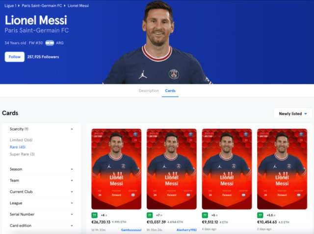 messi cards